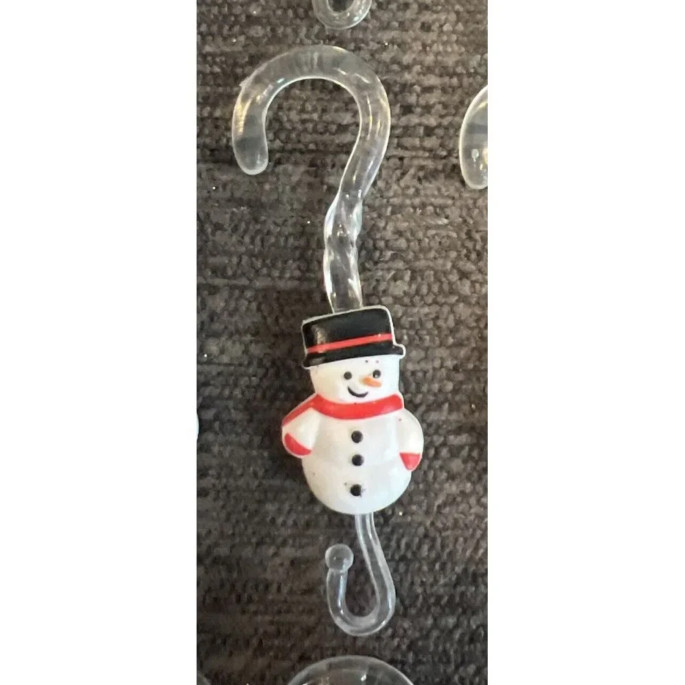 Vintage Christmas Tree Ornament Hangers- 7 Santa's, 5 Snowmen & 1 Christmas Tree